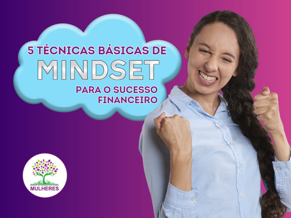 mulher com mindset positivo sorrindo e comemorando suas conquistas