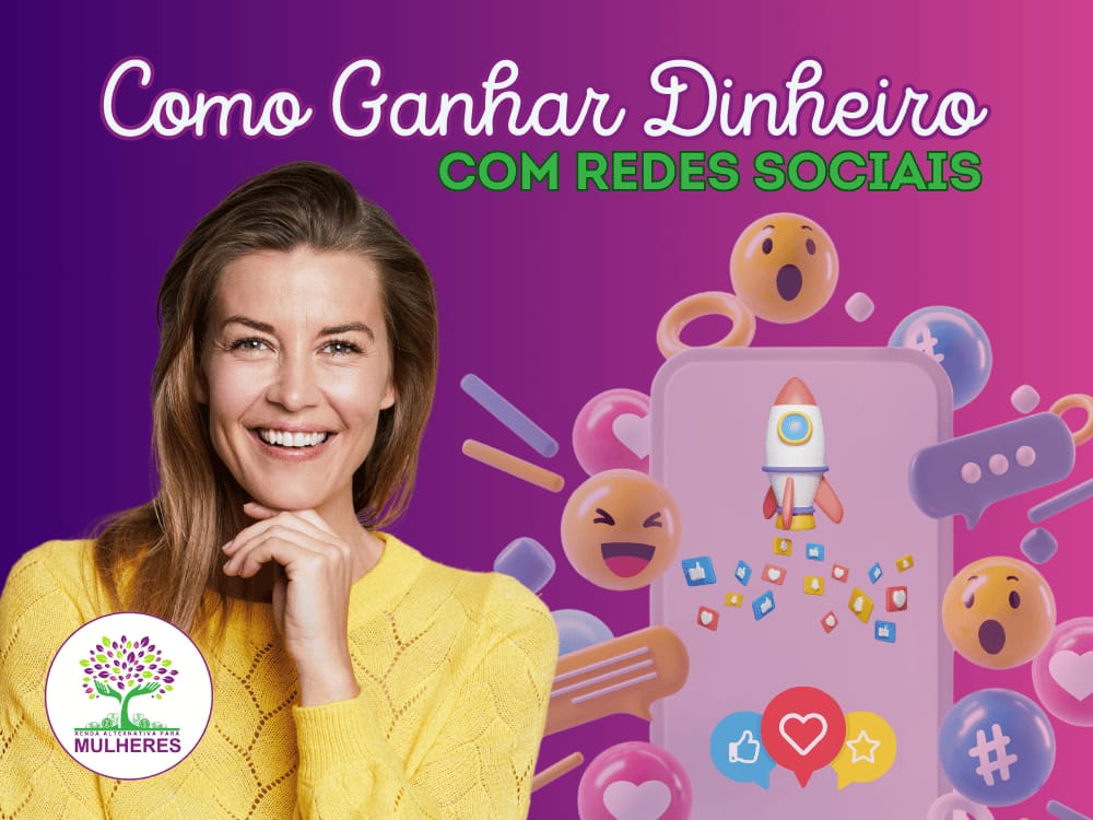 mulher sorrindo. vários símbolos de redes sociais